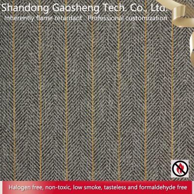 Superior Quality Strip Pattern Flame Retardant Jacquard Furniture Fabric for Sofa Wholesale