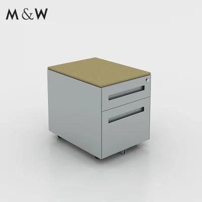Factory Steel Office Aluminum File Storage 2 Drawer Mobile Pedestal Filing Cabinet