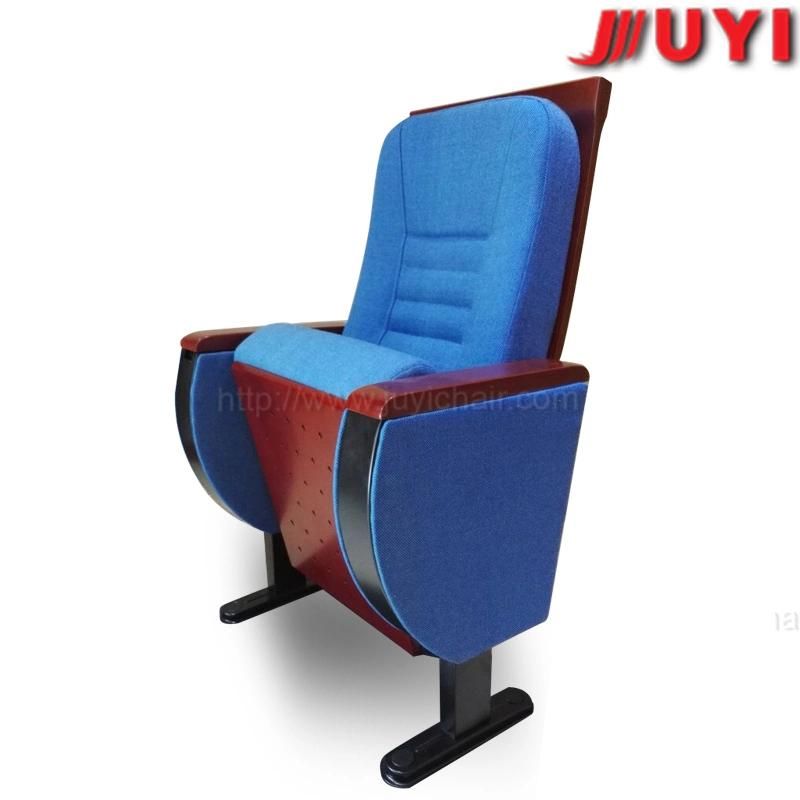 Jy-998tg Fabric Price Wooden Folding Chair Matel Leg Wooden Armrest Wite Pads Conference Chair