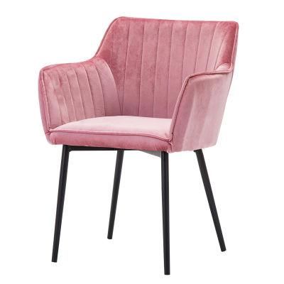 Modern Design Light Luxury Restaurant Furniture Home Hotel Velvet Garden Furniture Dining Chair