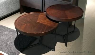 Home Furniture Round Wood Top Coffee Table