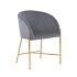 Luxury Style Velvet Fabric Room Restaurant Furniture Dining Chair with Golden Chrome Leg