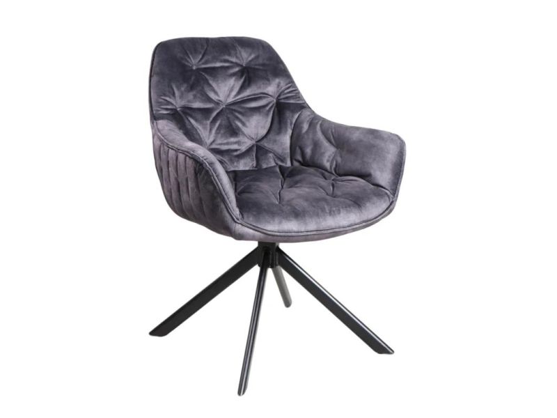 Dark Green Velvet Dining Chair with Gold Chromed Metal Legs