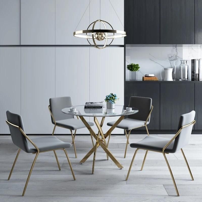 Luxury Nordic Modern Design Square Expandable Extendable White Mable Dining Table and Chair Dining Table Set 4 Seater 6 Chairs