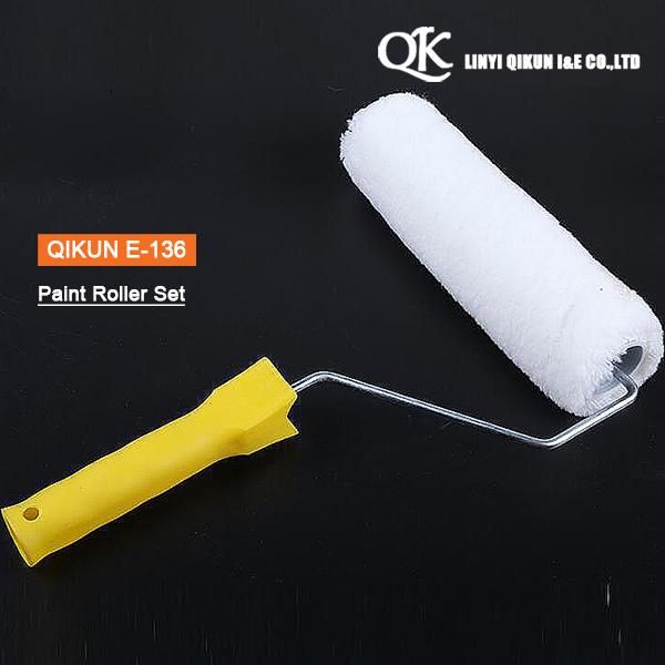 E-132 Hardware Decorate Paint Hardware Hand Tools Acrylic Polyester Mixed Yellow Double Strips Fabric Paint Roller Brush