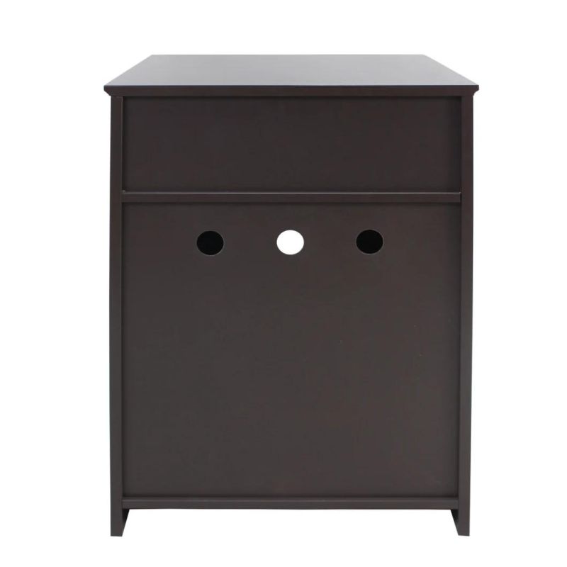 Nordic Wooden Black Storage Nightstand Bedside Table with Drawer