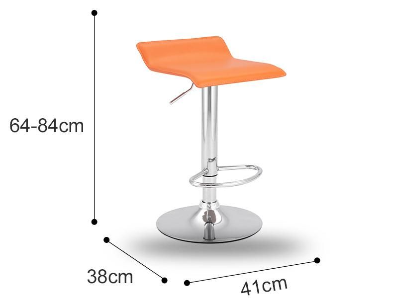 Hot Selling Bar Furniture Chair Modern Swivel Stainless Steel Adjustable Leather Bar Stool