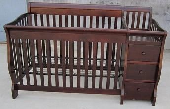 Hotel Safety Wooden Folding Baby Crib Baby Cot
