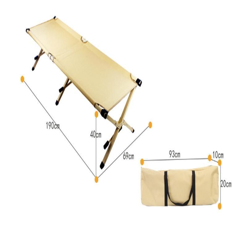 Desert Military Style Aluminium Alloy Army Outdoor Folding Camping Bed