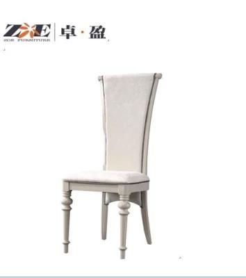 Home Furniture Solid Wood Blue Color Fabric Dining Chair