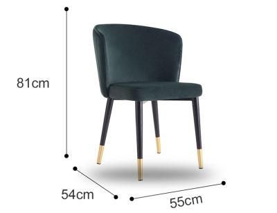 Cheap Wholesale Modern Design Wooden Furniture Luxury Dining Room Upholstered Linen Velvet Fabric Dining Chair with Sponge
