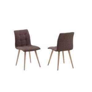 Restaurant Furniture Solid Wood Fabric Modern Dining Chair