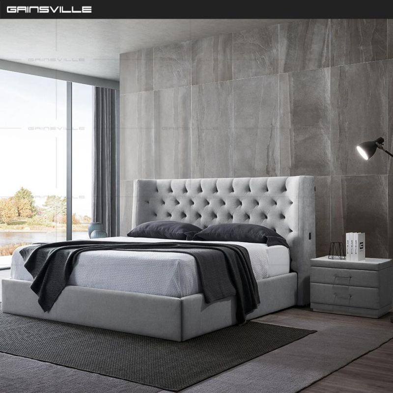 Top Seller Bed King Bed Sofa Bed Upholstered Fabric Bed Home Furniture Bedroom Furniture Moderrn Furniture
