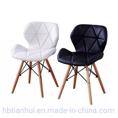 Modern Furniture Dining Chair Modern PP Chair Wooden Legs Wholesale Dining Plastic Chair