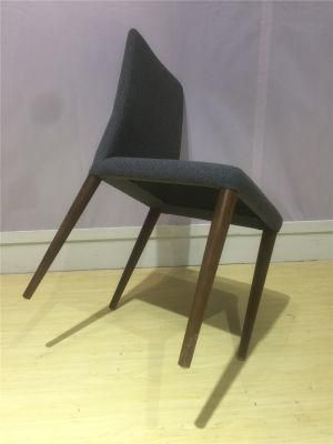 Wooden Fabric Chair Cheap High Back Modern Dining Chair