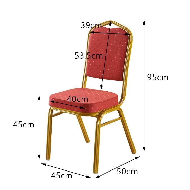 Soft Hotel Furniture Portable Metal Wedding Party Iron Banquet Chair