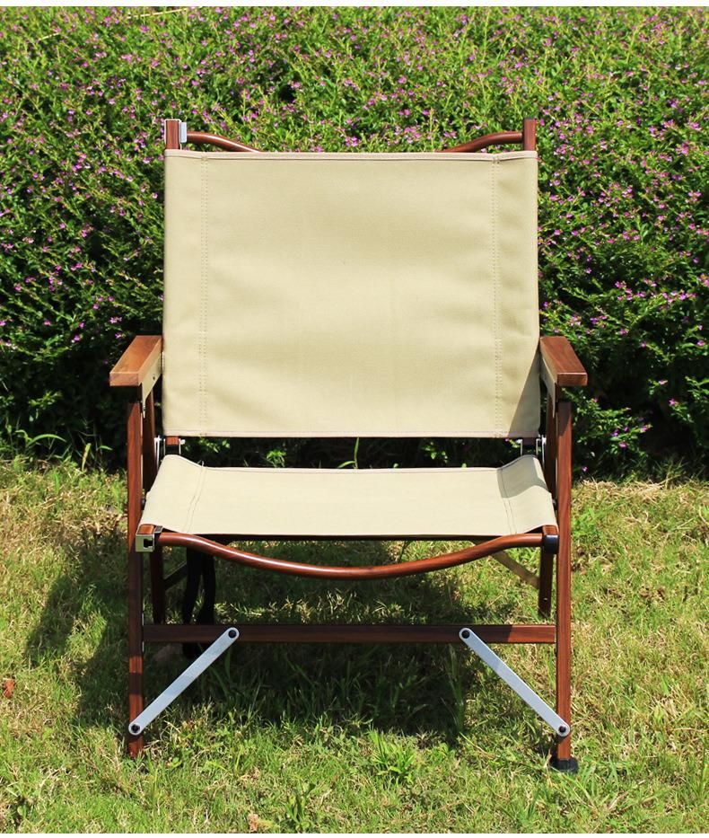 Made of Breathable and Durable Fabric Excellent in Waterproof Lightweight Wood Grain Aluminum Chair