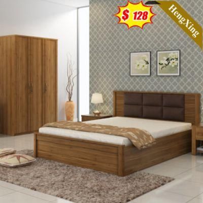 Comfortable Modern Home Hotel Bedroom Furniture Leather Cushion Wooden Bedroom Set Wall Sofa Bed King Bed (UL-22NR8030)