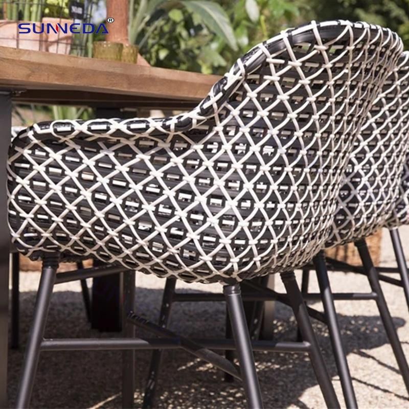 Modern Leisure Garden Rattan Dining Chairs Set