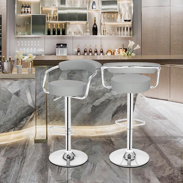 Counter Mobile Cocktail Portable Using PU Seat Metal Bar Chair Height Stool Bar Furniture High Chair