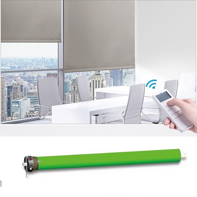 Tubular Motorized drive Smart Remote Control Electric Windproof Roller Blinds