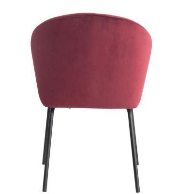 Cheap Modern Metal Frame Linen Velvet Restaurant Hotel Dining Chairs