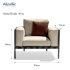Modern Leisure Couch Stylish Casual Seating Chair Sunbrella Fabric Outdoor Sofa