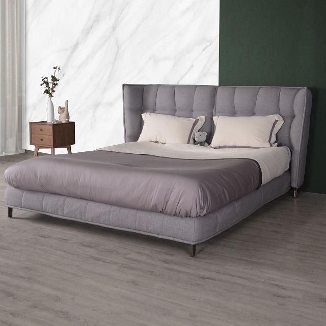 2020 New Arrival Modern Style Soft Upholstered Fabric King Size Bed