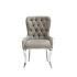 Modern Design Dining Chair Silver Stainless Steel Leg