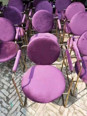 Best Selling Cheap Durable Restaurant Chair Metal Frame Fabric Dining Chairs