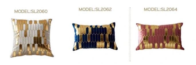 Home Bedding Shinny Golden Sofa Fabric Upholstered Pillow