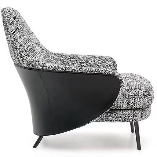 New Luxury Fabric Soft Upholstery Lounge with Footrest