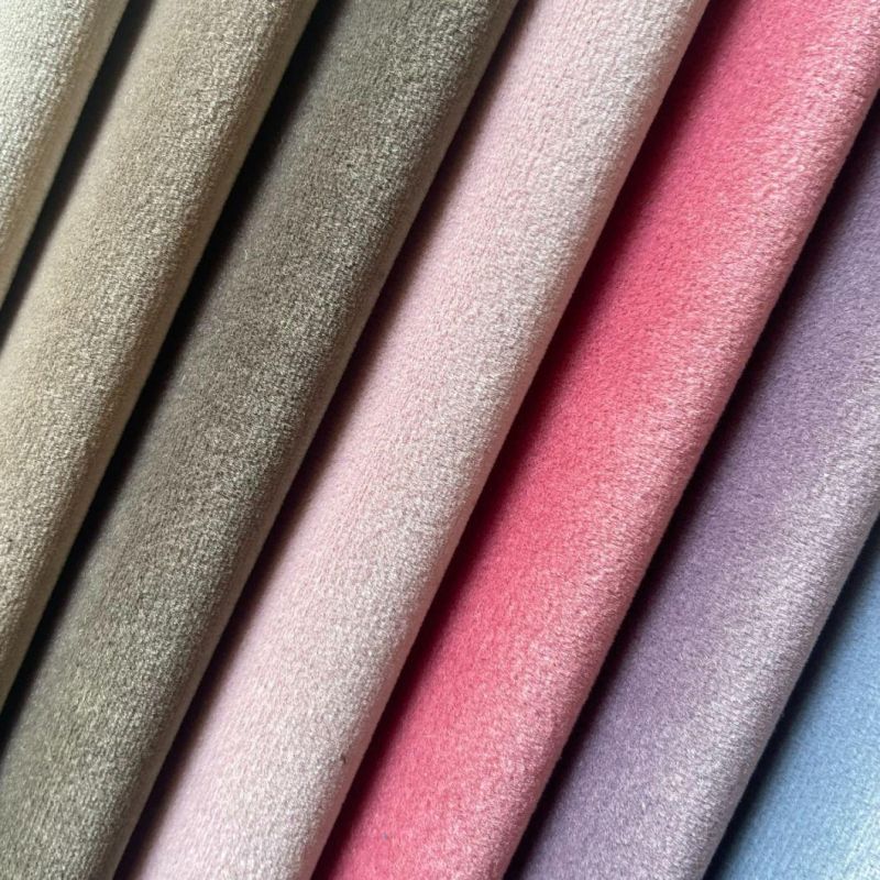 Ready Goods Stock Fabric Polyester Velvet 420GSM Furniture Fabric Upholstery Fabric (WH.)