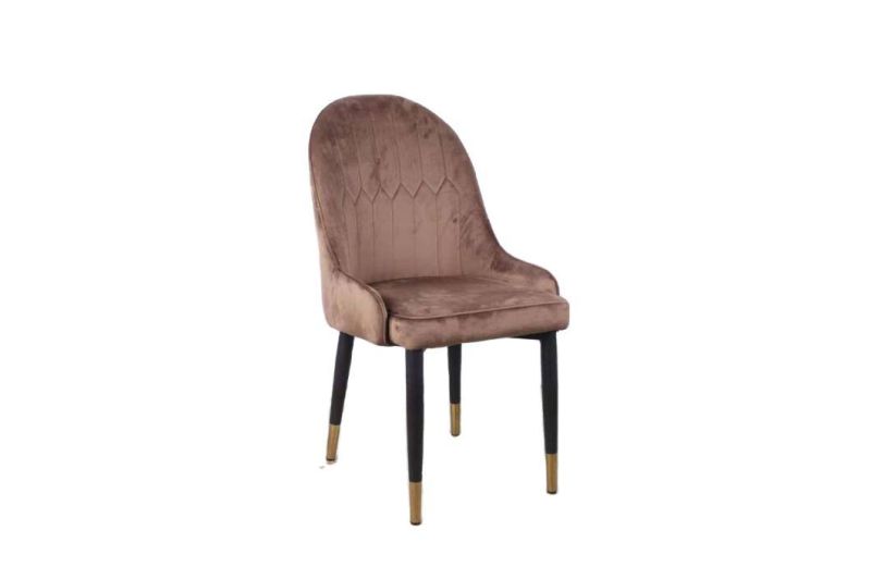 New Design Cheap Price Dining Room Furniture Wholesale Velvet Dining Chairs with Metal Legs