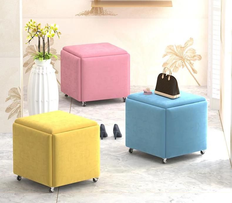 Home Living Room Furniture Stool Folding Stool White Time Living Room Magic Cube Stool Chair