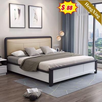 Classic Modern Home Hotel Bedroom Furniture Set Wooden MDF King Queen Bed Wall Sofa Double Bed (UL-22NR61686)