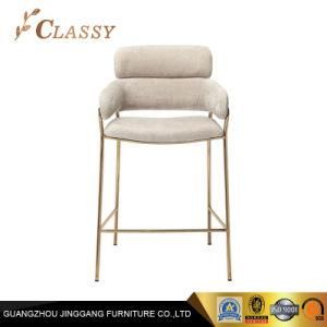 Modern Quality Fabric Home Bar Chair with Metal Frame