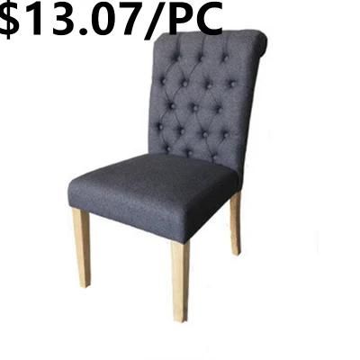 New Product Vintage Fabric Wooden Legs Restaurant Chair Dining Chair