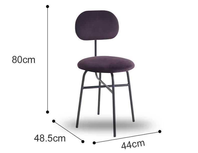 Hot Sale Metal Bar Stool Comfortable Footrest and Backrest Fabric Barstool Wholesale Modern Metal Legs Barstool Fob Tianjin