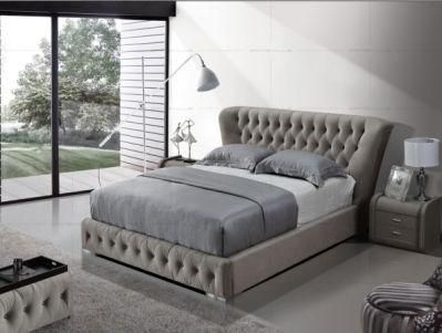 Upholstered Furniture Modern King Bed Fabric Bed Single Bed Wall Bed Gc1632