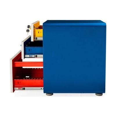 Modern File Cabinet Multicolour Powder Coating Mobile Pedestal Filling Cabinet with 3 Drawer File Cabinet