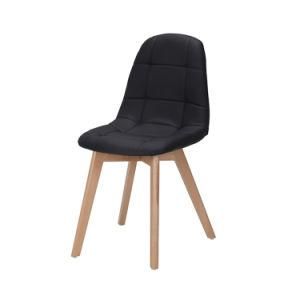Wooden Upholstered Seat Wooden Legs Dining Living Room Chair