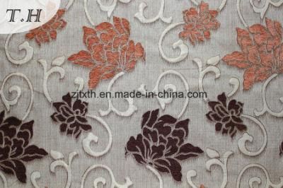 Flower Polyester Chenille Pattern Sofa Fabric (fth31951)