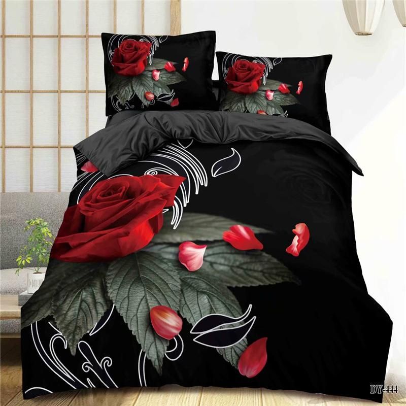 Home Textile Custom Cheap 100% Polyester Microfiber Printed Fabric Bed Comforter Set, Bed Sheet Set