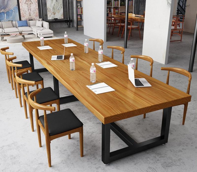 Wooden Office Furniture Conference Table White Stained Oak Veneer White