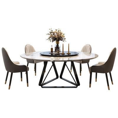 Wholesale Commercial Luxury Dining Table Set Marble Restaurant Table Glass with Velvet Fabric Chair Coffee Table