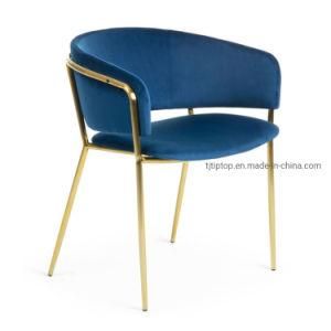 Metal Design Furniture Modern Scandinavian Fabric Velvet Dining Chair
