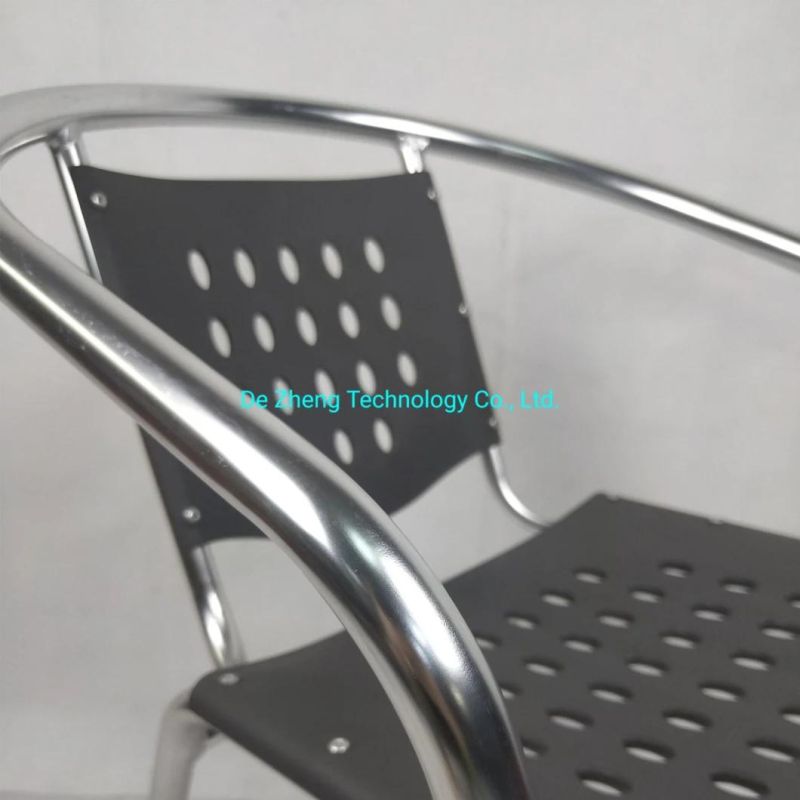 Aluminum Garden Chair Outdoor Metal Chairs and Table Set Restaurant Cafe Balcony Terrace Sets