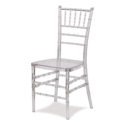 White Transparent Resin Crystal Clear Plastic Acrylic Wedding Chiavari Chair