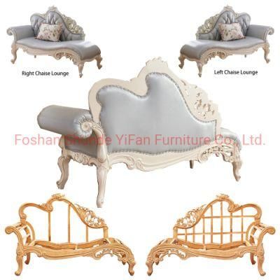 Leather Chaise Lounge in Optional Furniture Color From Foshan Sofa Furnitures Factory